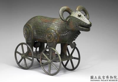 图片[3]-Wheeled-goat zun vessel with gold and silver inlay, Yuan to Ming dynasty, 13th-17th century-China Archive